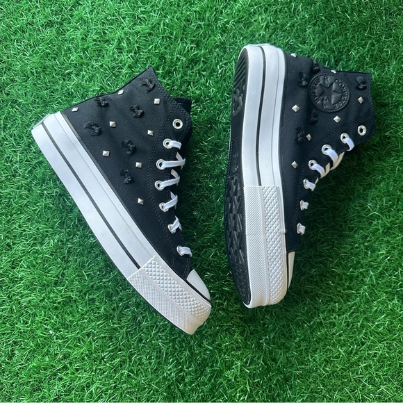 Converse Chuck Taylor All Star Lift Hi Bows And Studs - Picture 8 of 12